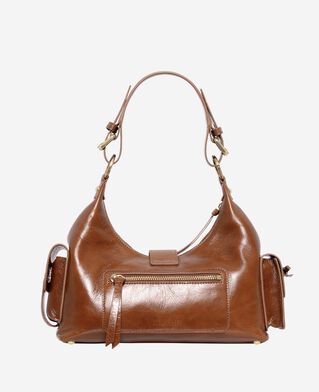 The Kooples WOMEN BROWN brown leather amelia bag