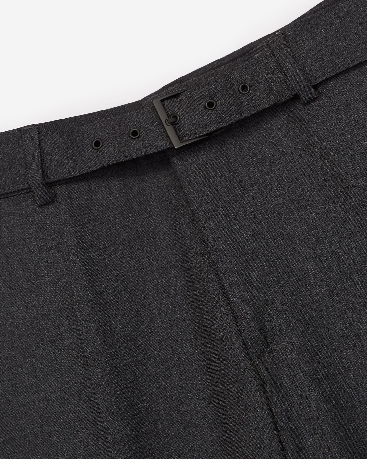 Grey wool fitted suit trousers, DARK GREY, hi-res image number null