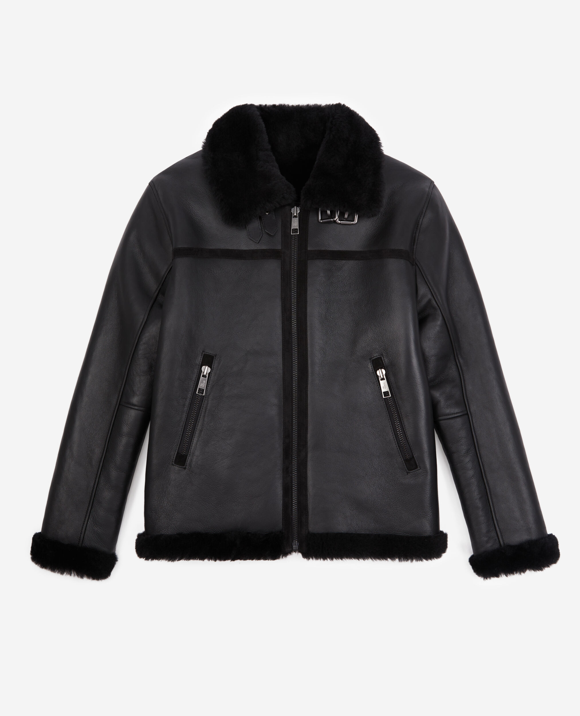 Black shearling jacket The Kooples