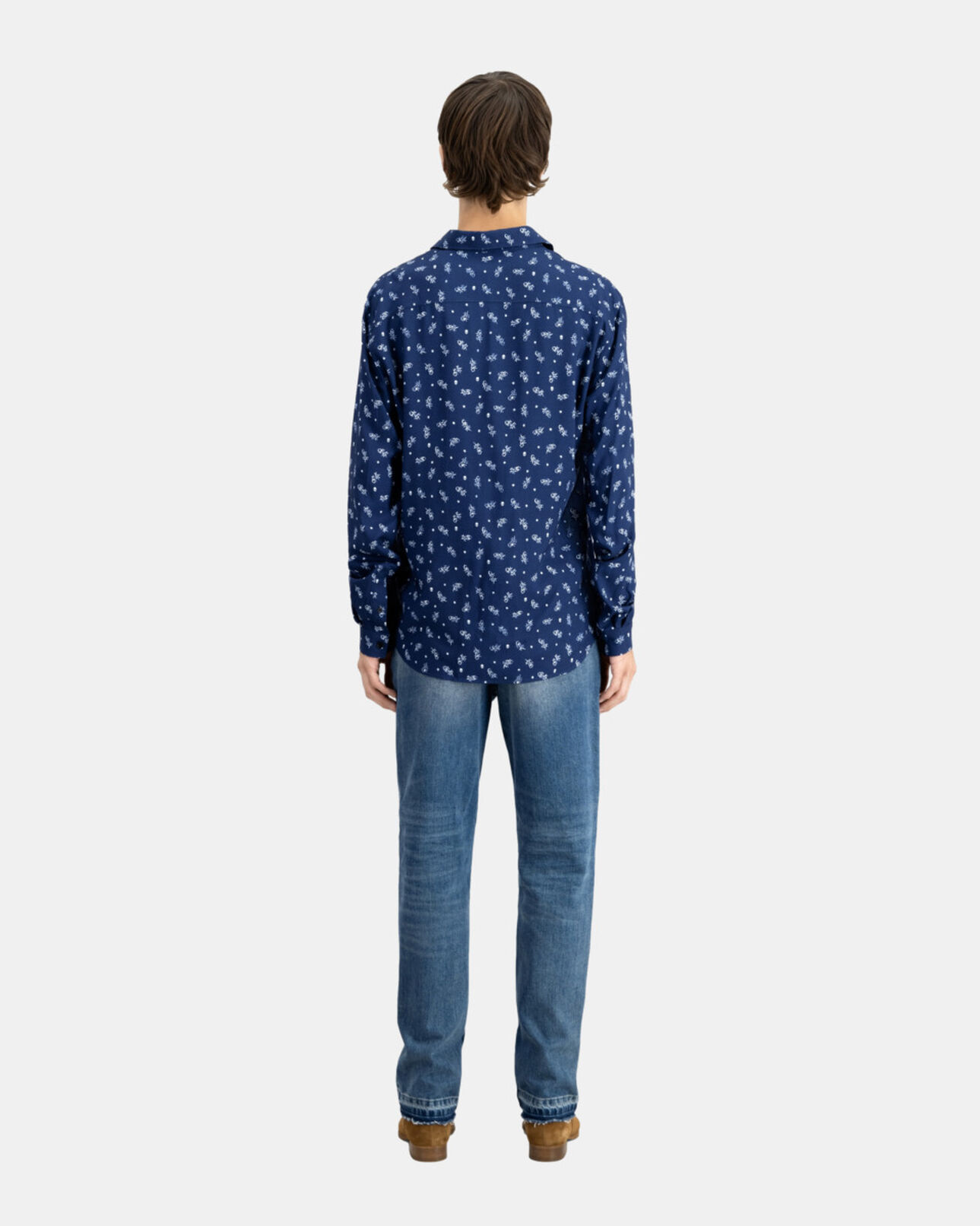 The Kooples MEN WHITE / NAVY printed shirt