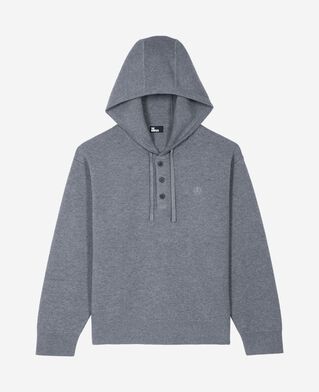 The Kooples MEN MIDDLE GREY MEL grey hoodie