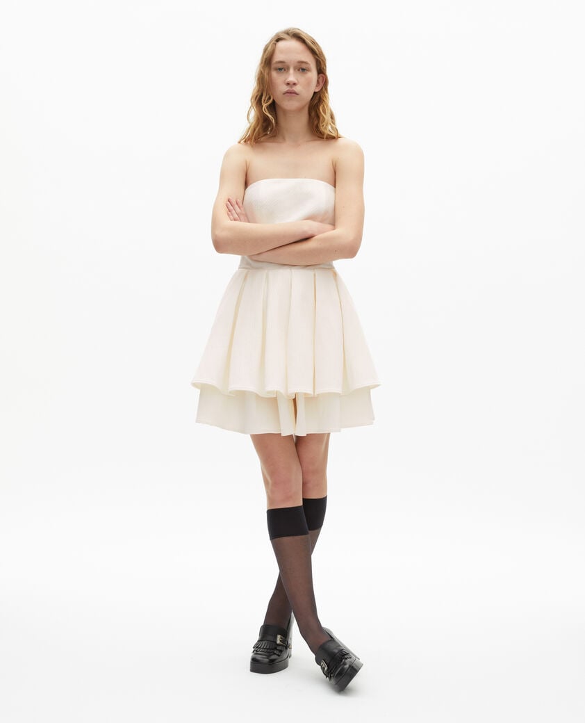 The Kooples WOMEN ECRU short ecru bustier dress