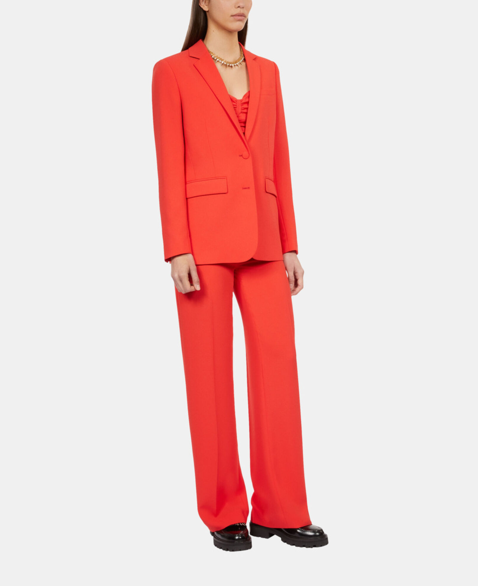 The Kooples WOMEN RED red crepe suit jacket
