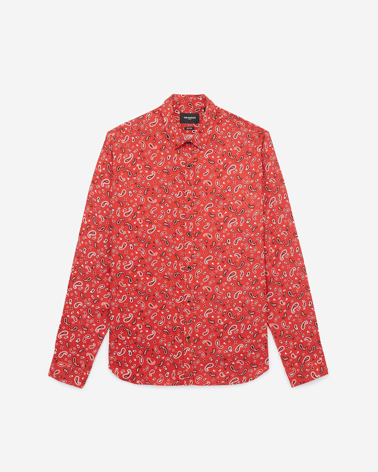 The Kooples HOMME RED / ECRU chemise imprimé bandana rouge et blanc