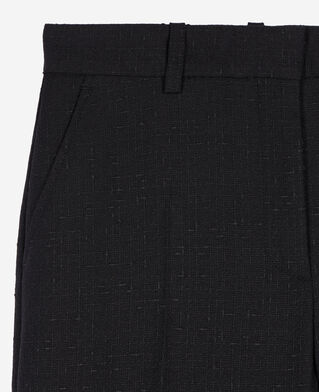 The Kooples FEMME BLACK pantalon tailleur en laine m&eacute;lang&eacute;e noir