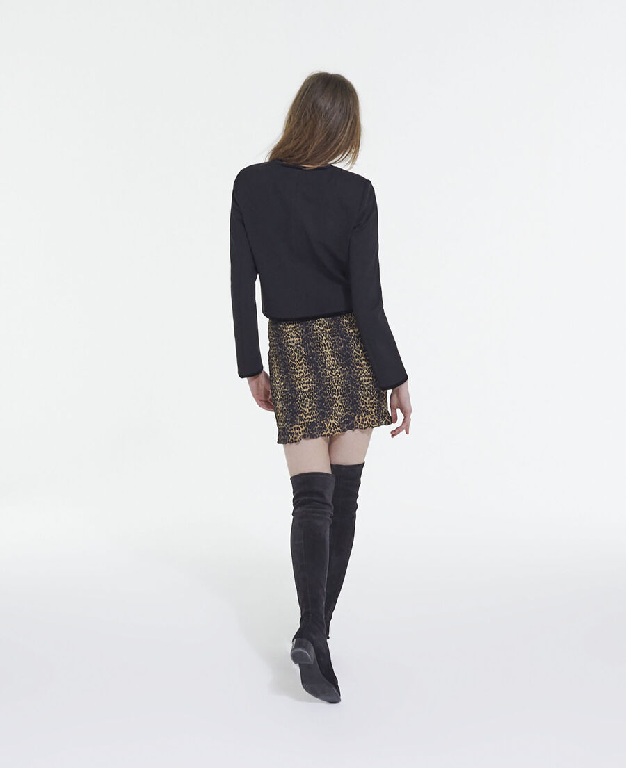 Leopard print short skirt | The Kooples - US