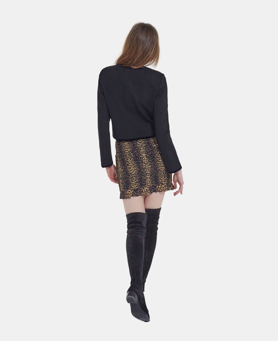 leopard print short skirt