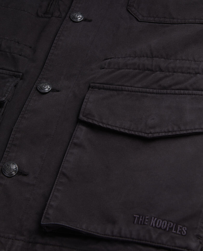 The Kooples HOMME BLACK veste worker noire en denim