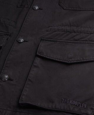 The Kooples HOMME BLACK veste worker noire en denim