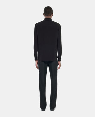 The Kooples MEN BLACK black silk shirt