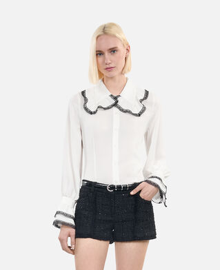 The Kooples F BLACK thin black crocodile-effect leather belt