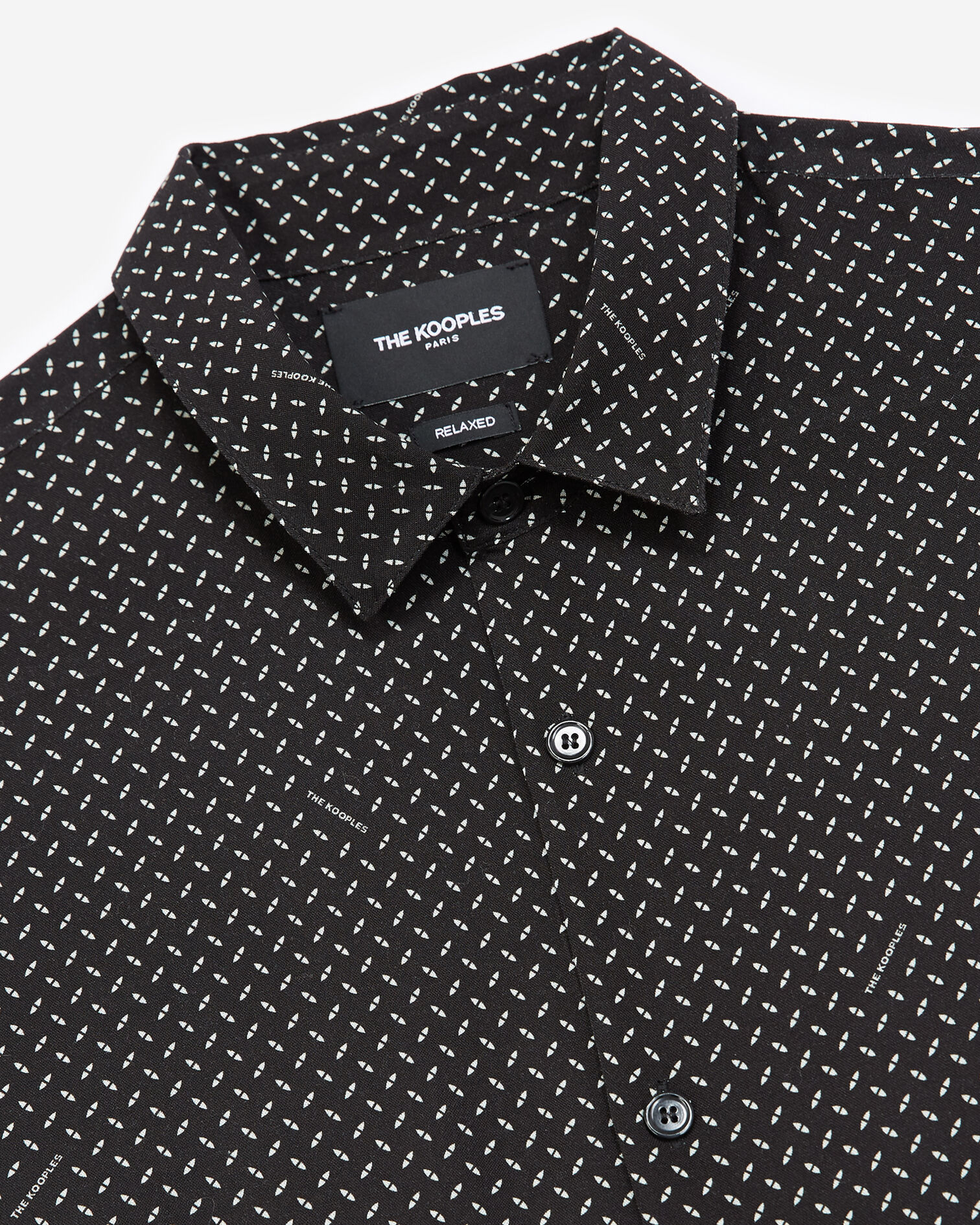 Chemise noire à motifs blancs, BLACK WHITE, hi-res image number null