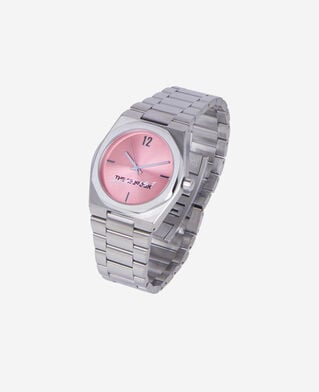 The Kooples UNISEX SILVER was ist eine silberne uhr mit rosa zifferblatt