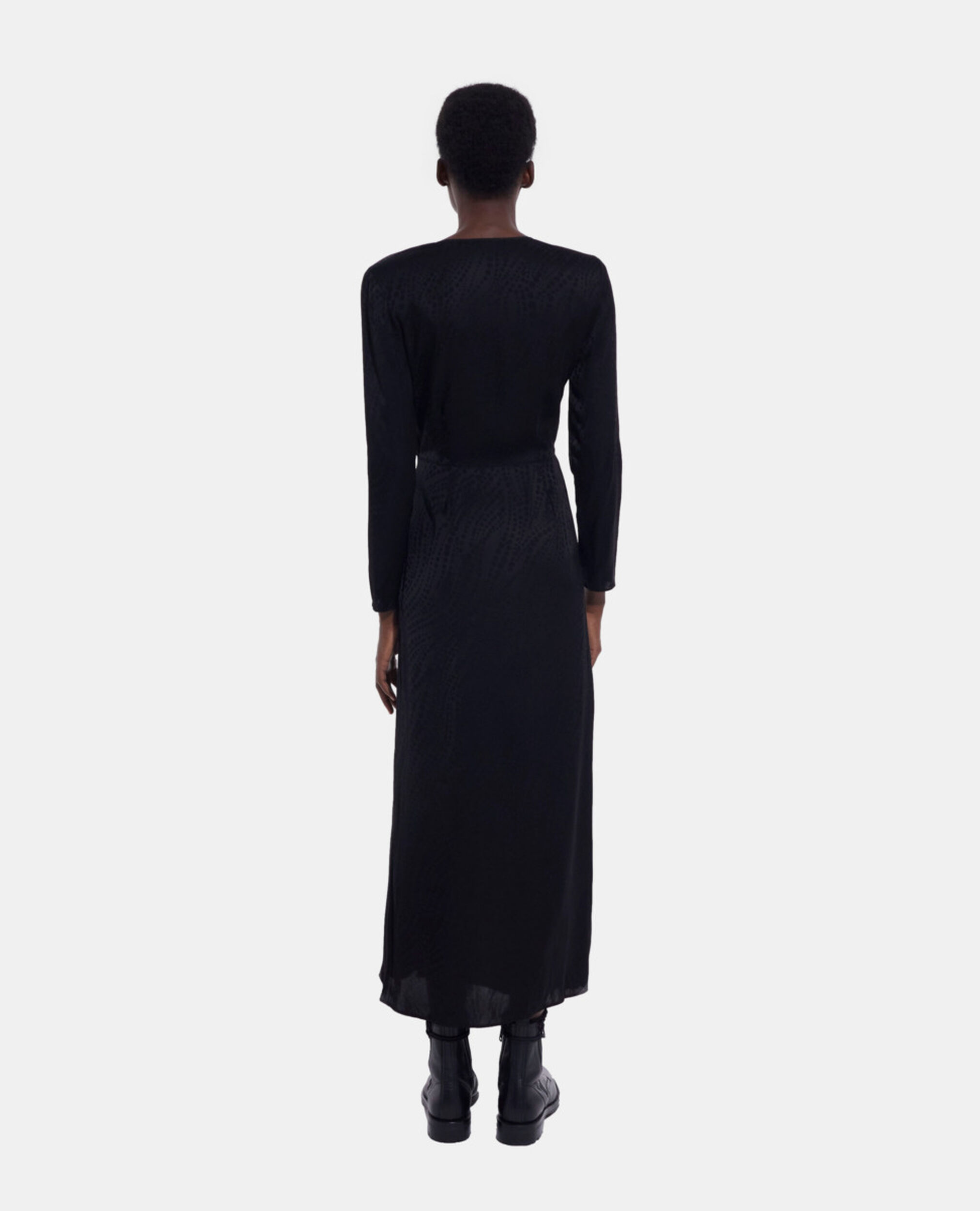 Bedrucktes langes Kleid, BLACK, hi-res image number null