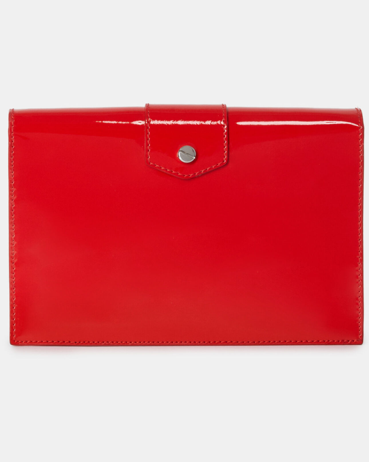 The Kooples FEMME RED pochette emily medium en cuir rouge