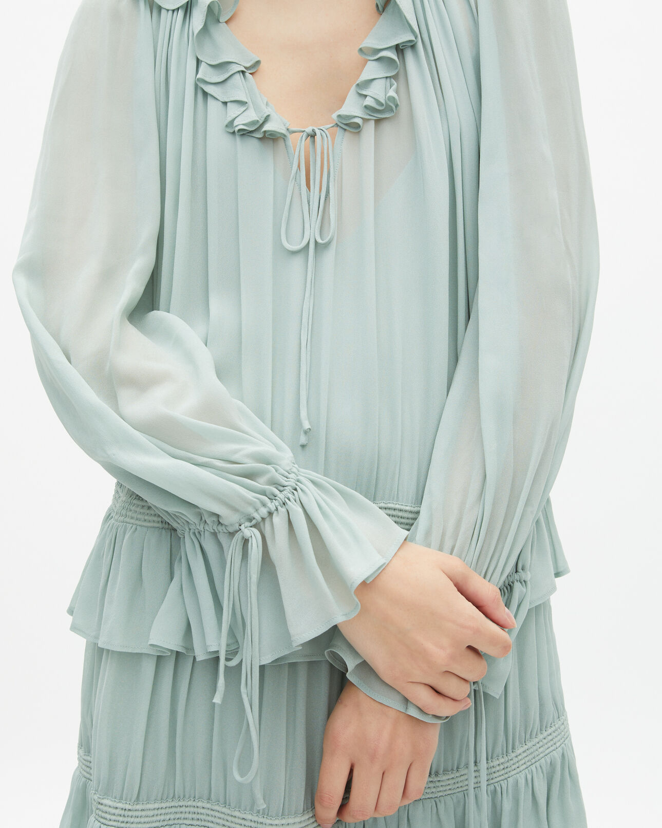 The Kooples FEMME BLUE/GREEN robe courte bleu