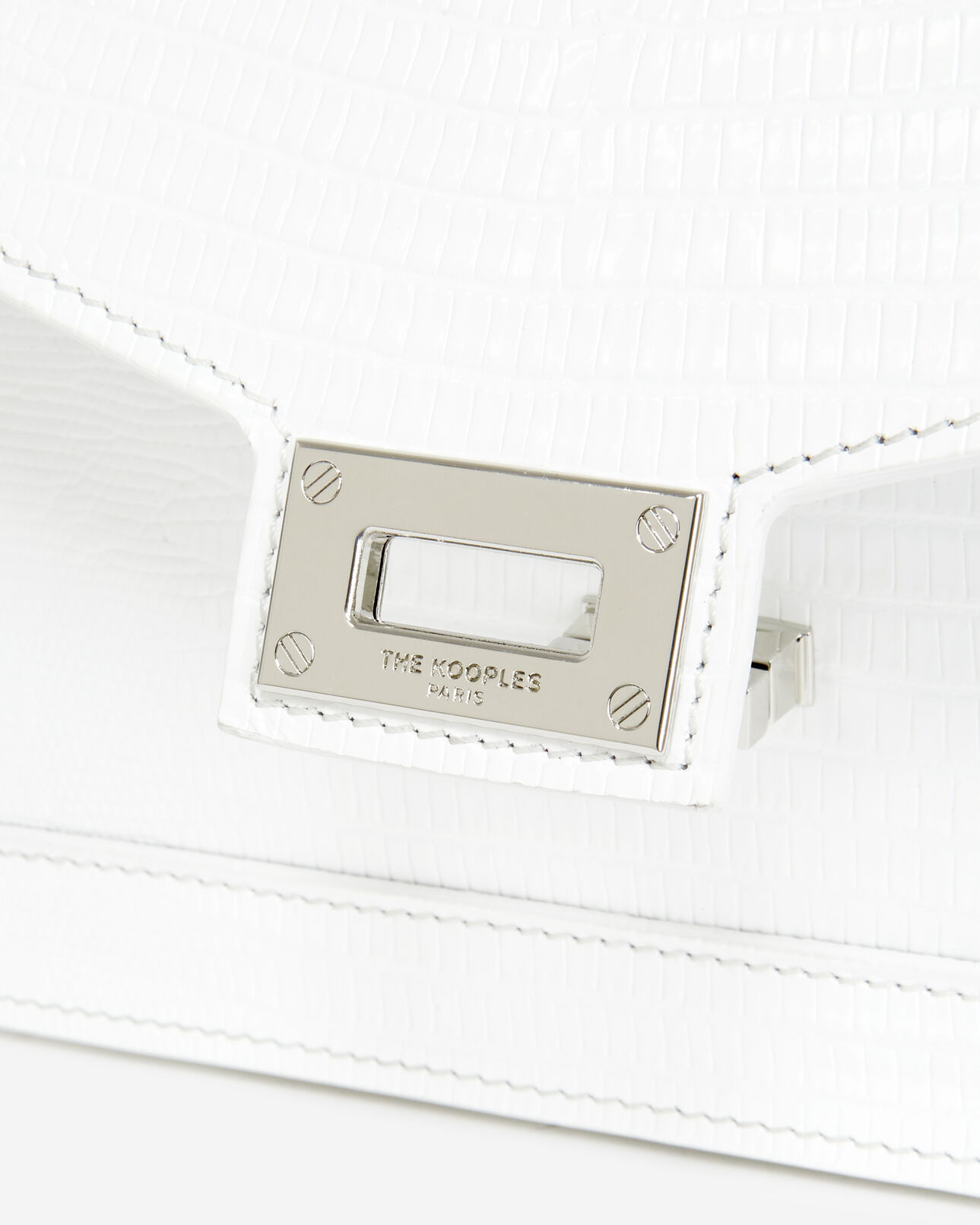 The Kooples WOMEN WHITE medium white leather emily bag