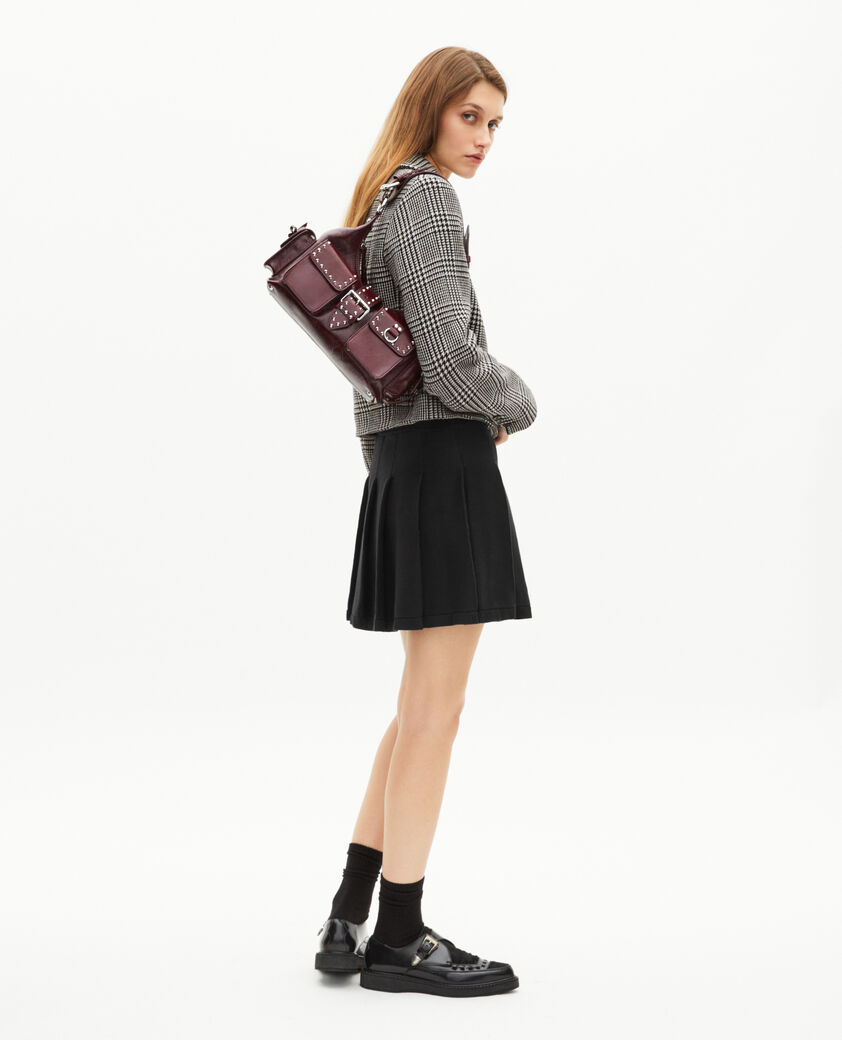 The Kooples WOMEN NAVY short black mesh skirt