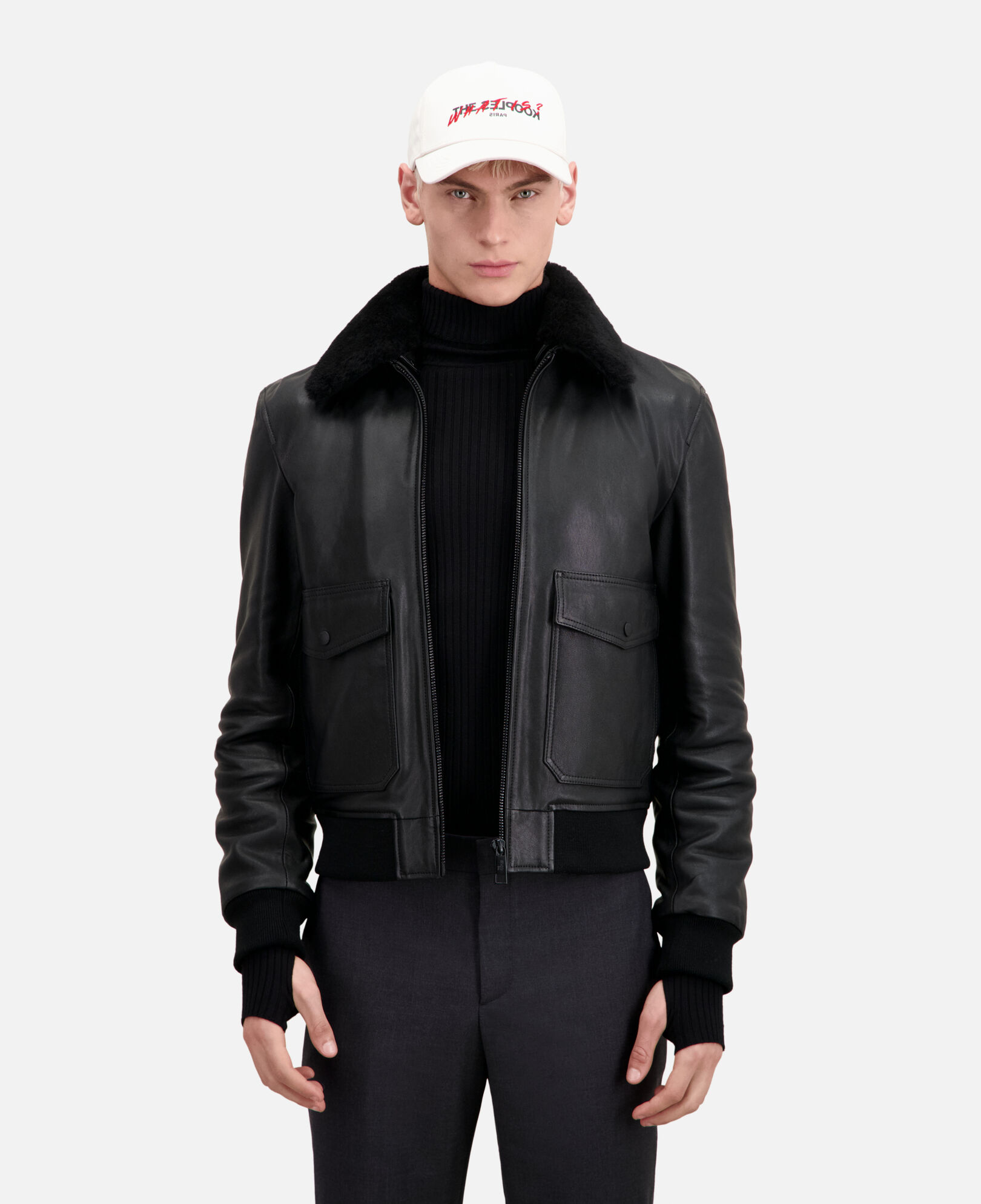 The Kooples UNISEX ECRU ecrufarbene kappe „what is“