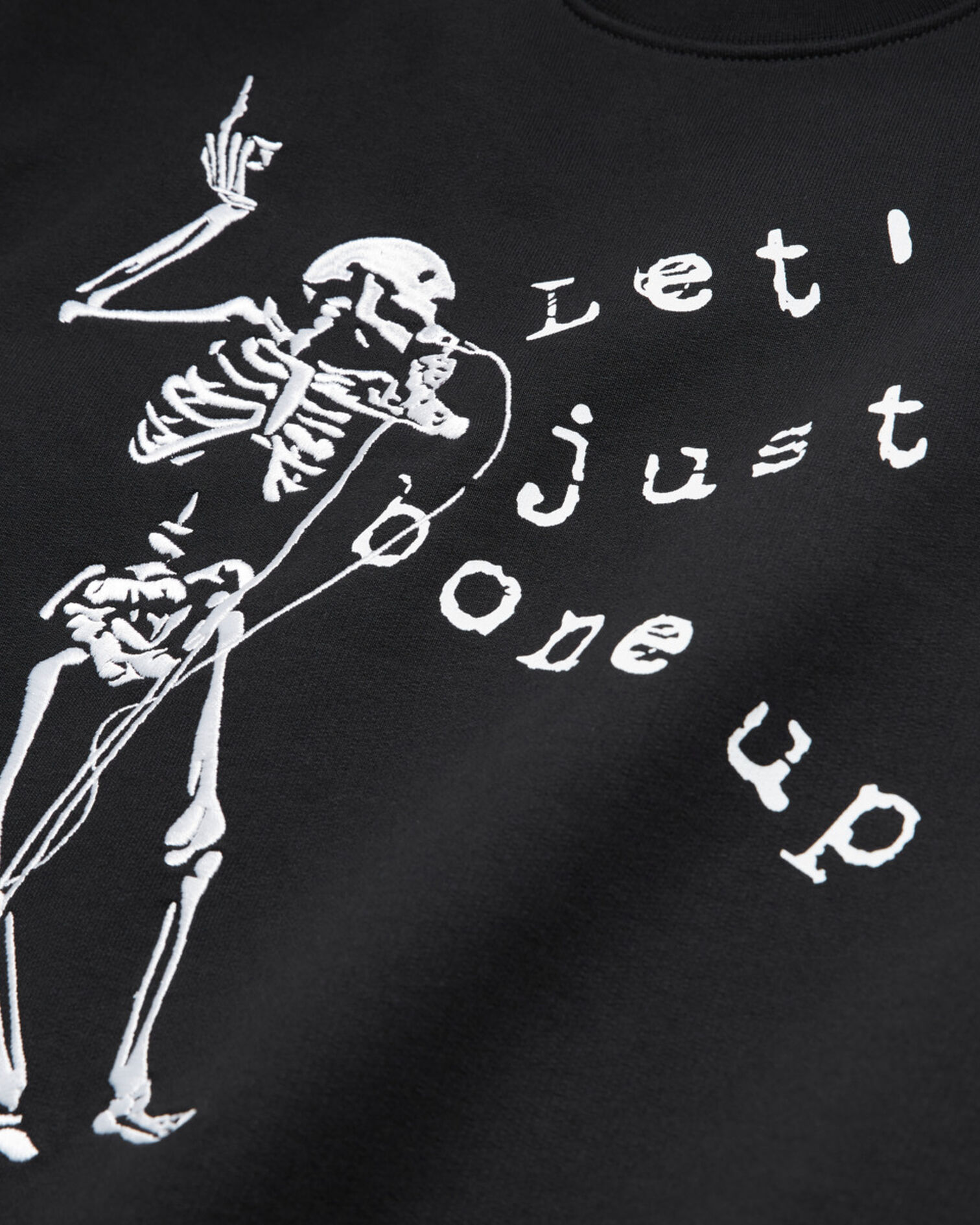 Black screen print sweatshirt, BLACK, hi-res image number null