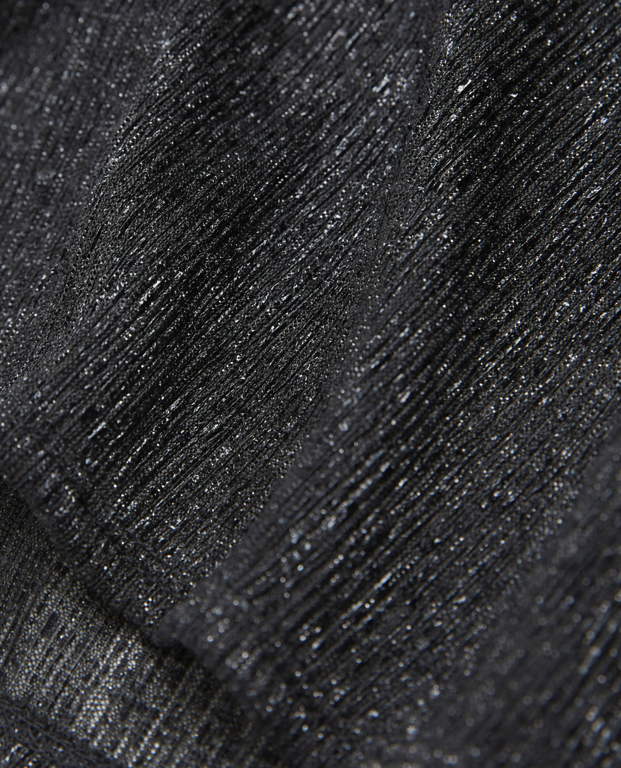 Flowing black top with puffed sleeves, BLACK, hi-res image number null
