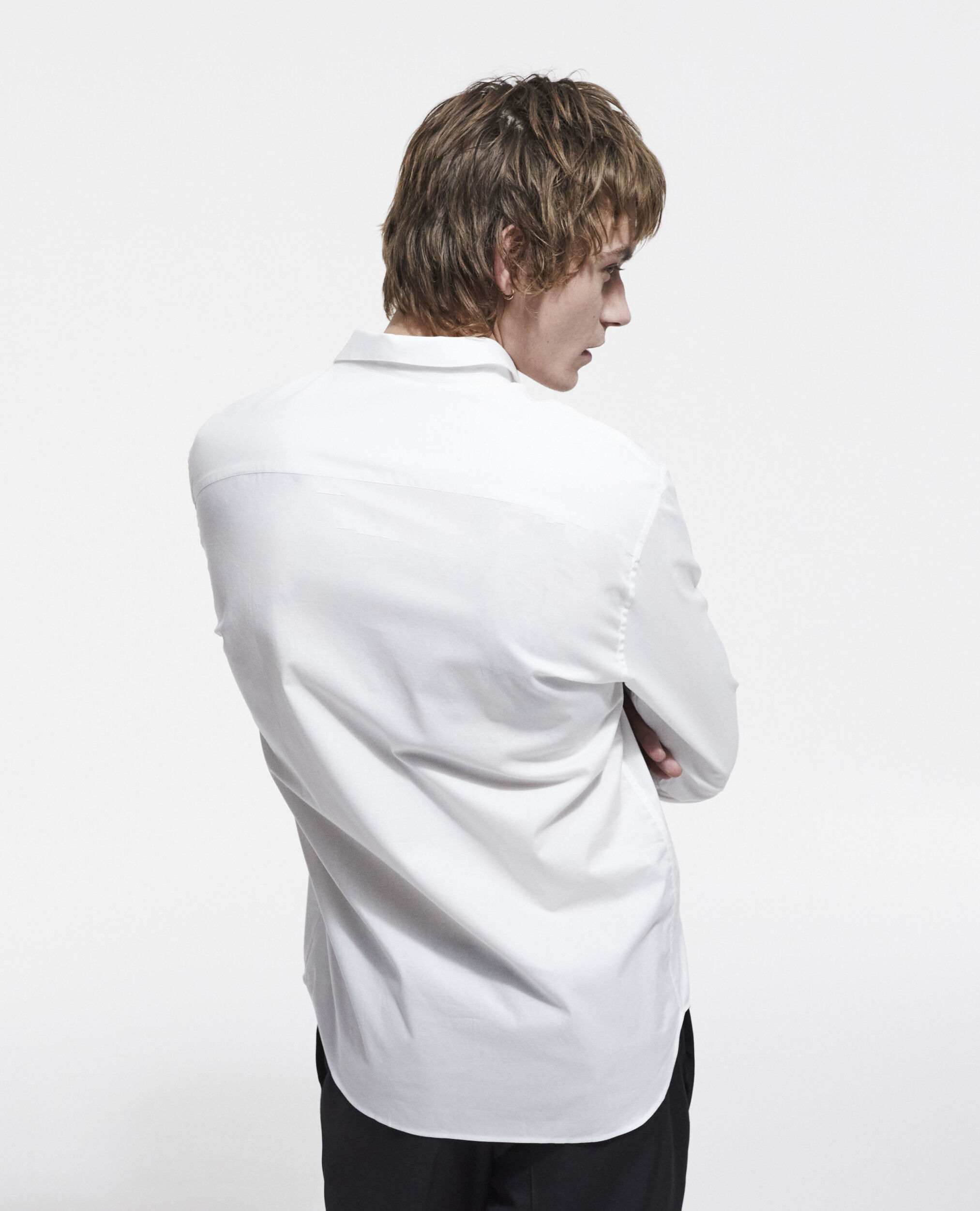 Weißes Baumwollhemd mit Klassischer Kragen, WHITE, hi-res image number null