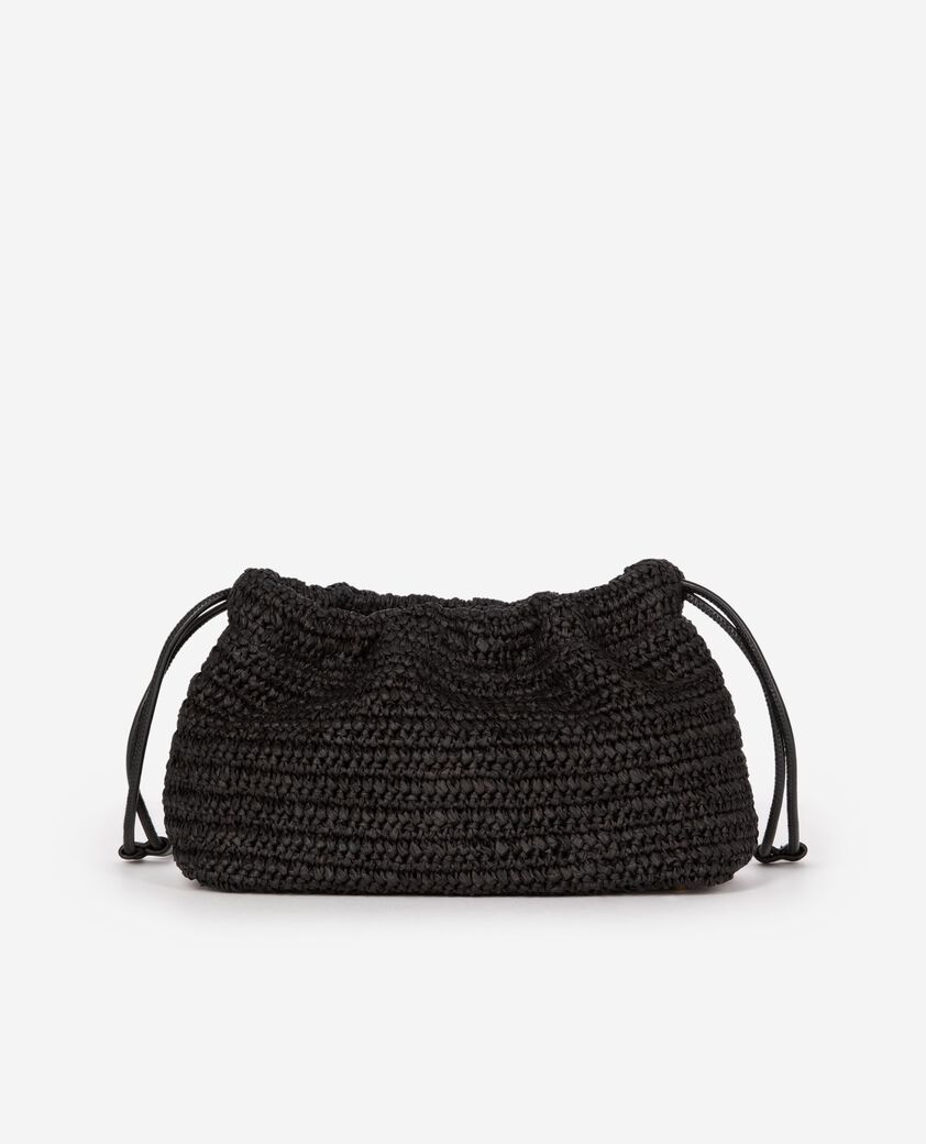 The Kooples DAMEN BLACK taylor-tasche aus schwarzem bast