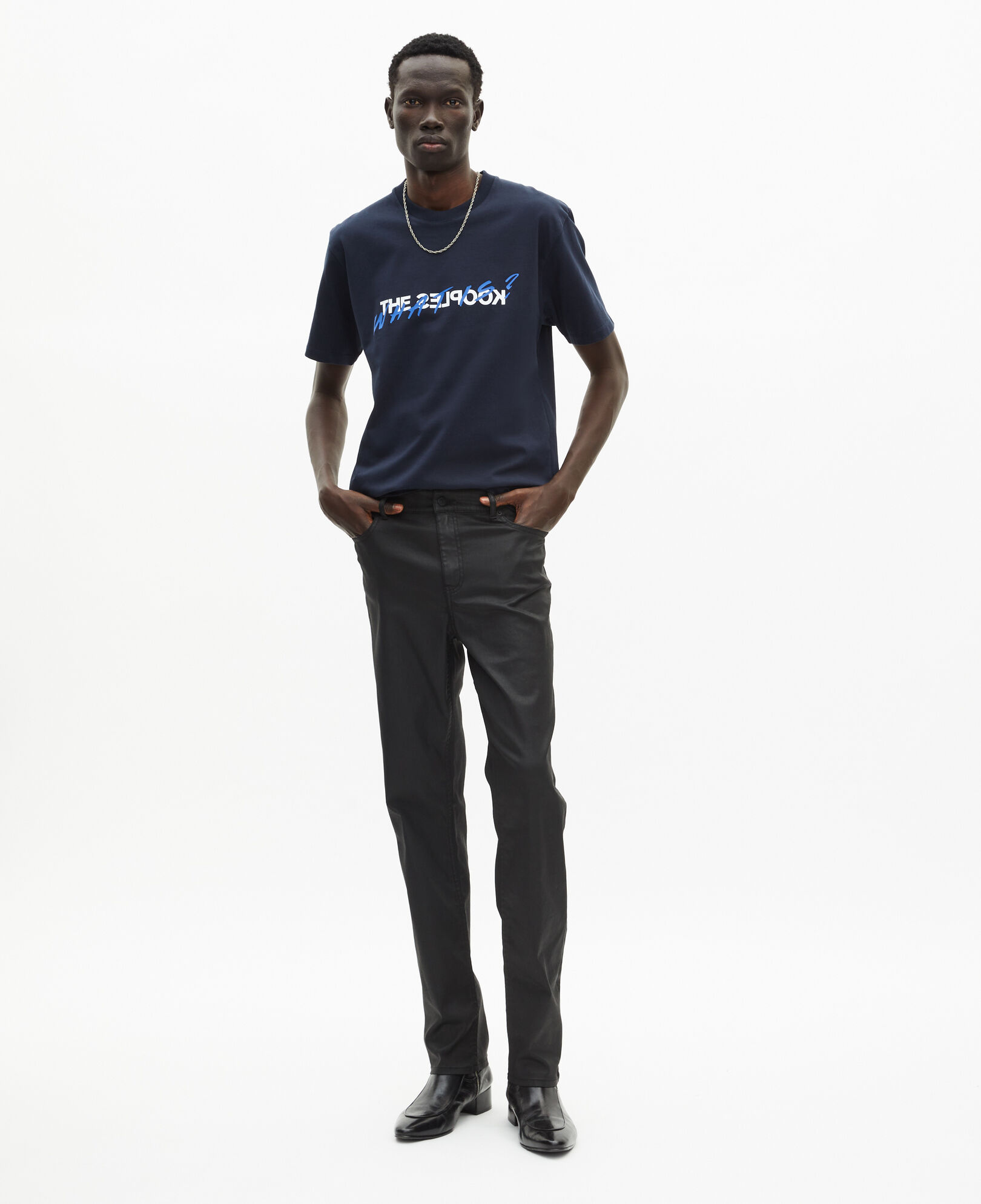 The Kooples MEN NAVY men's blue what is t-shirt
