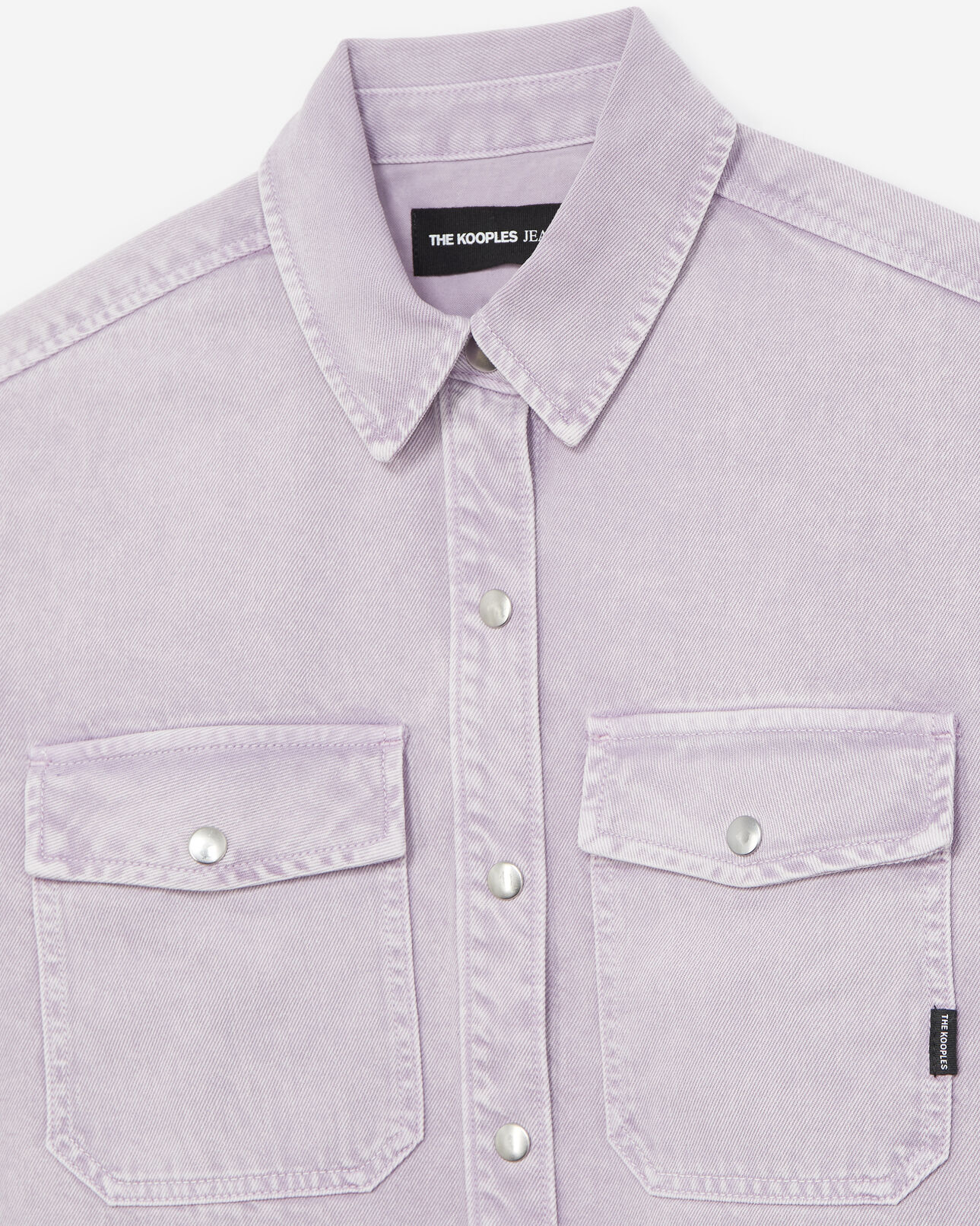 The Kooples MUJER LIGHT PURPLE camisa vaquera violeta amplia bolsillos