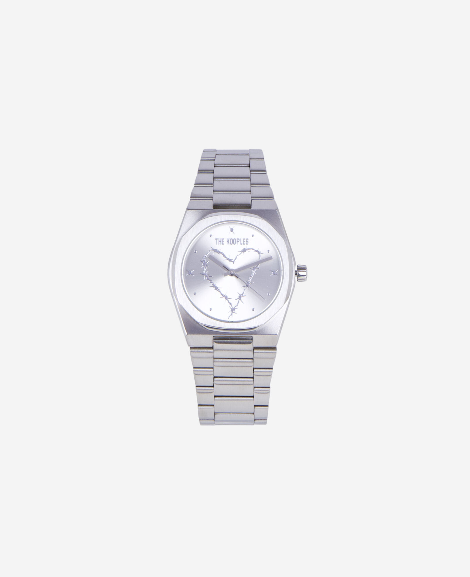 The Kooples MIXED SILVER heart wire watch