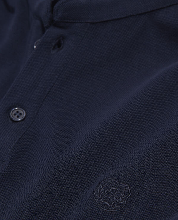 classic polo with officer collar