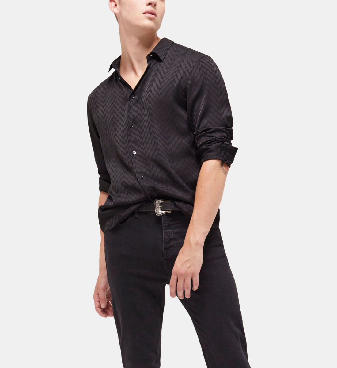Men hot sale black tee