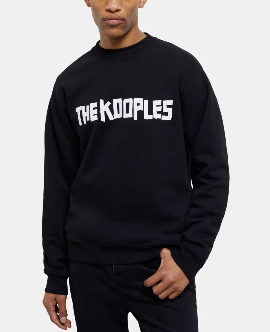 The Kooples HERREN BLACK schwarzes sweatshirt mit the kooples logo