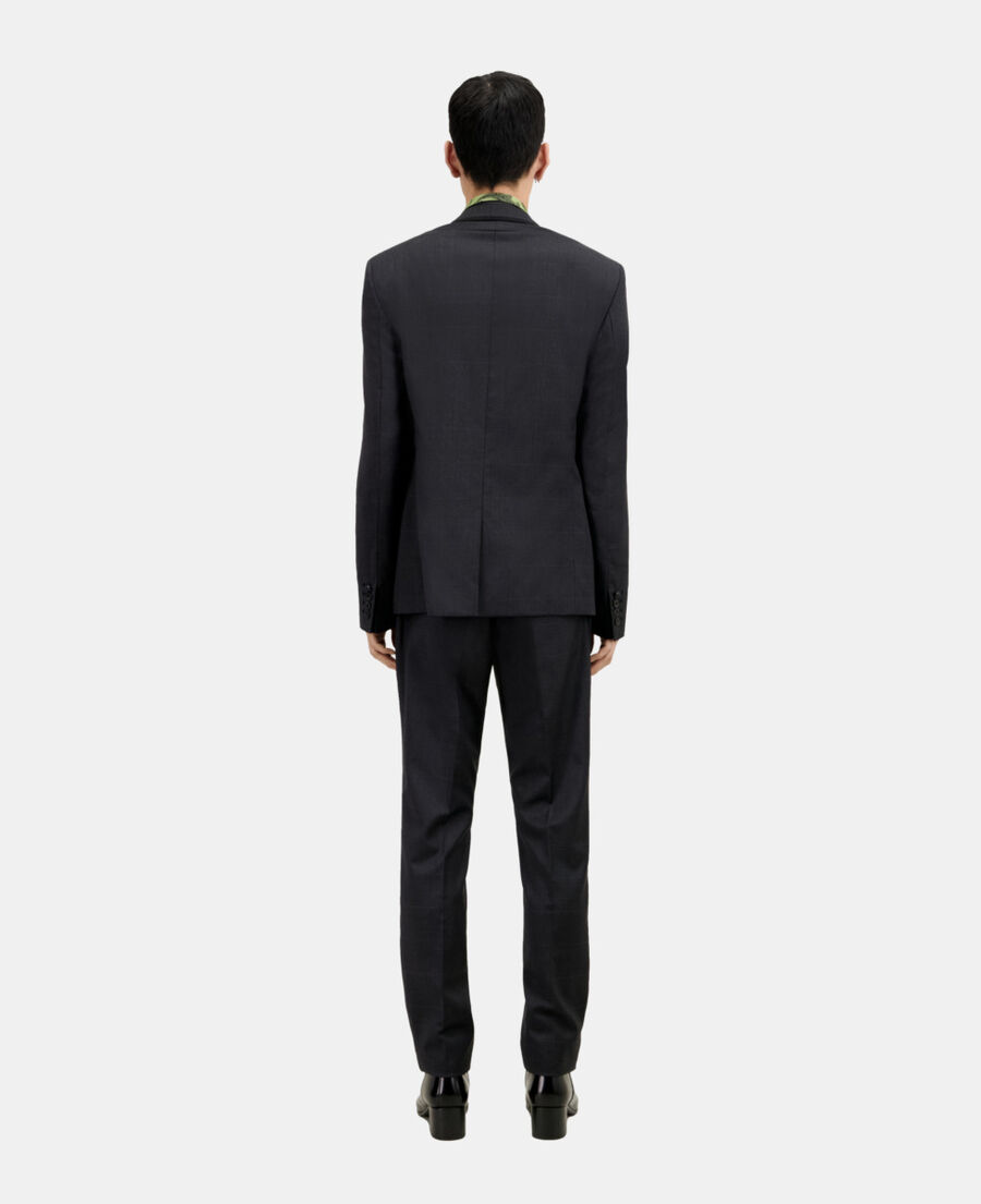 The Kooples H DARK GREY grey wool prince of wales suit jacket