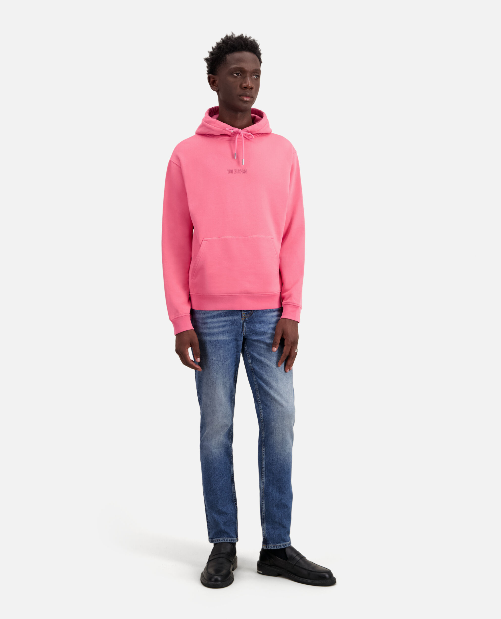 Sweatshirt Homme à capuche rose avec logo, OLD PINK, hi-res image number null