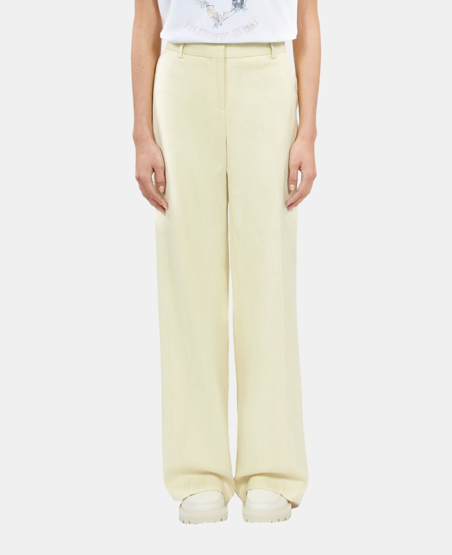 The Kooples FEMME BRIGHT YELLOW pantalon tailleur jaune clair