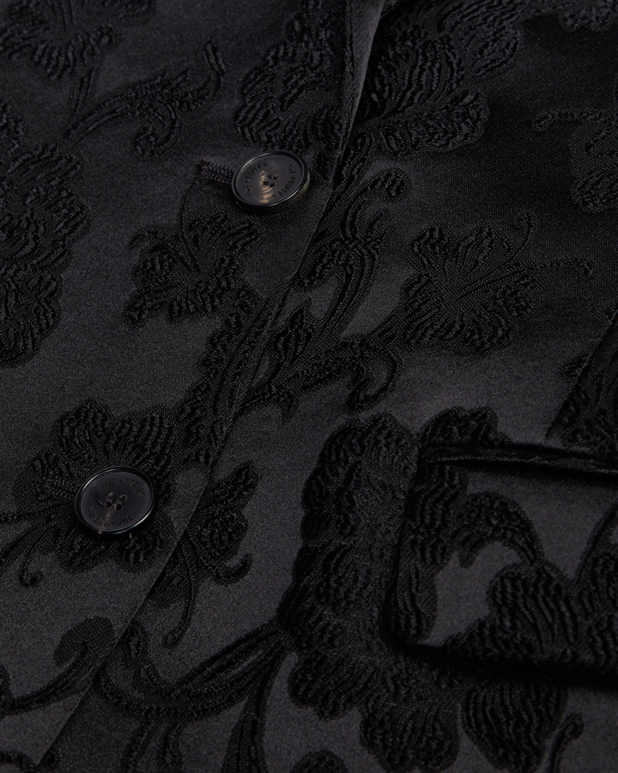 Black floral jacket mens top