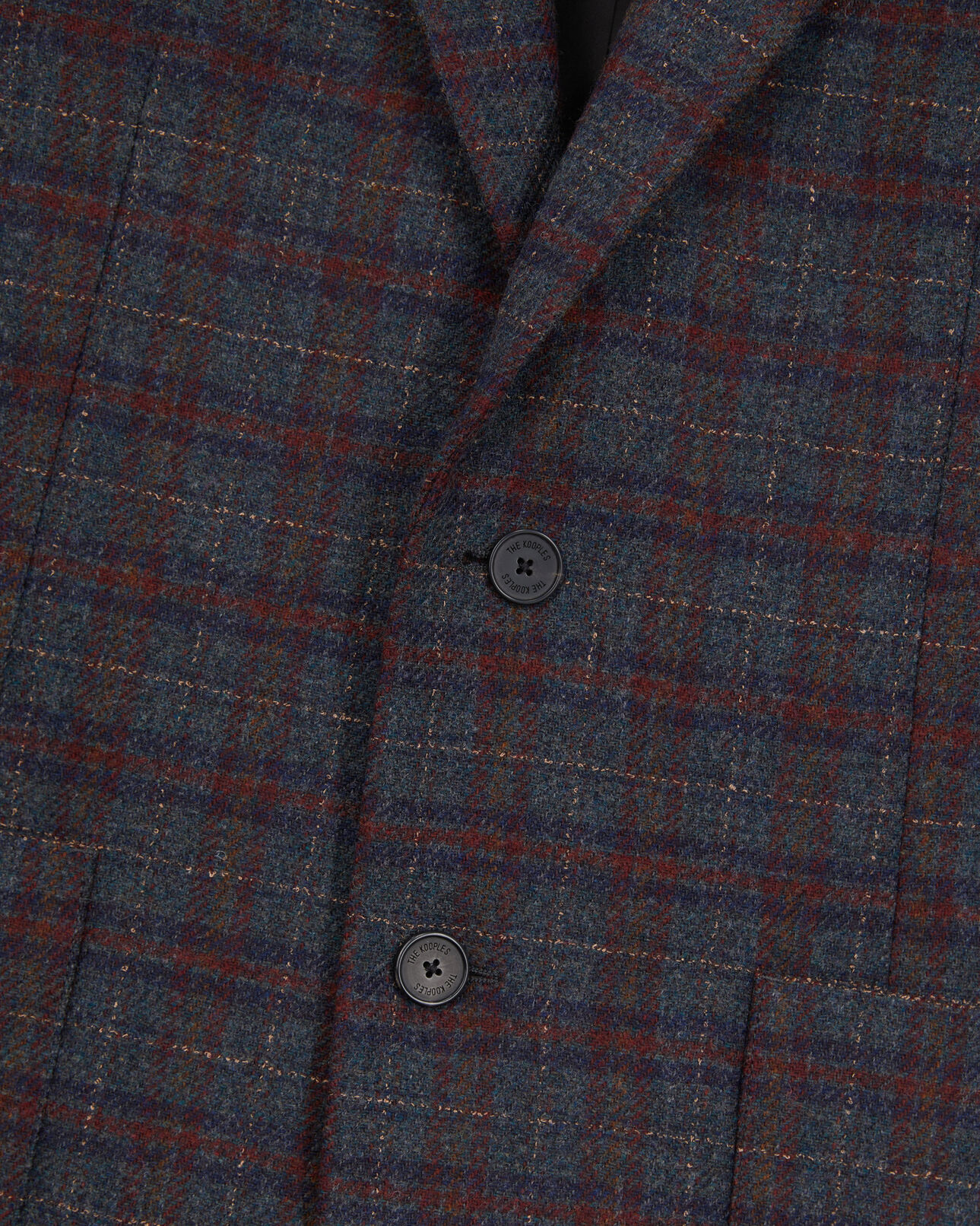The Kooples MEN CARREAUX checkered wool jacket