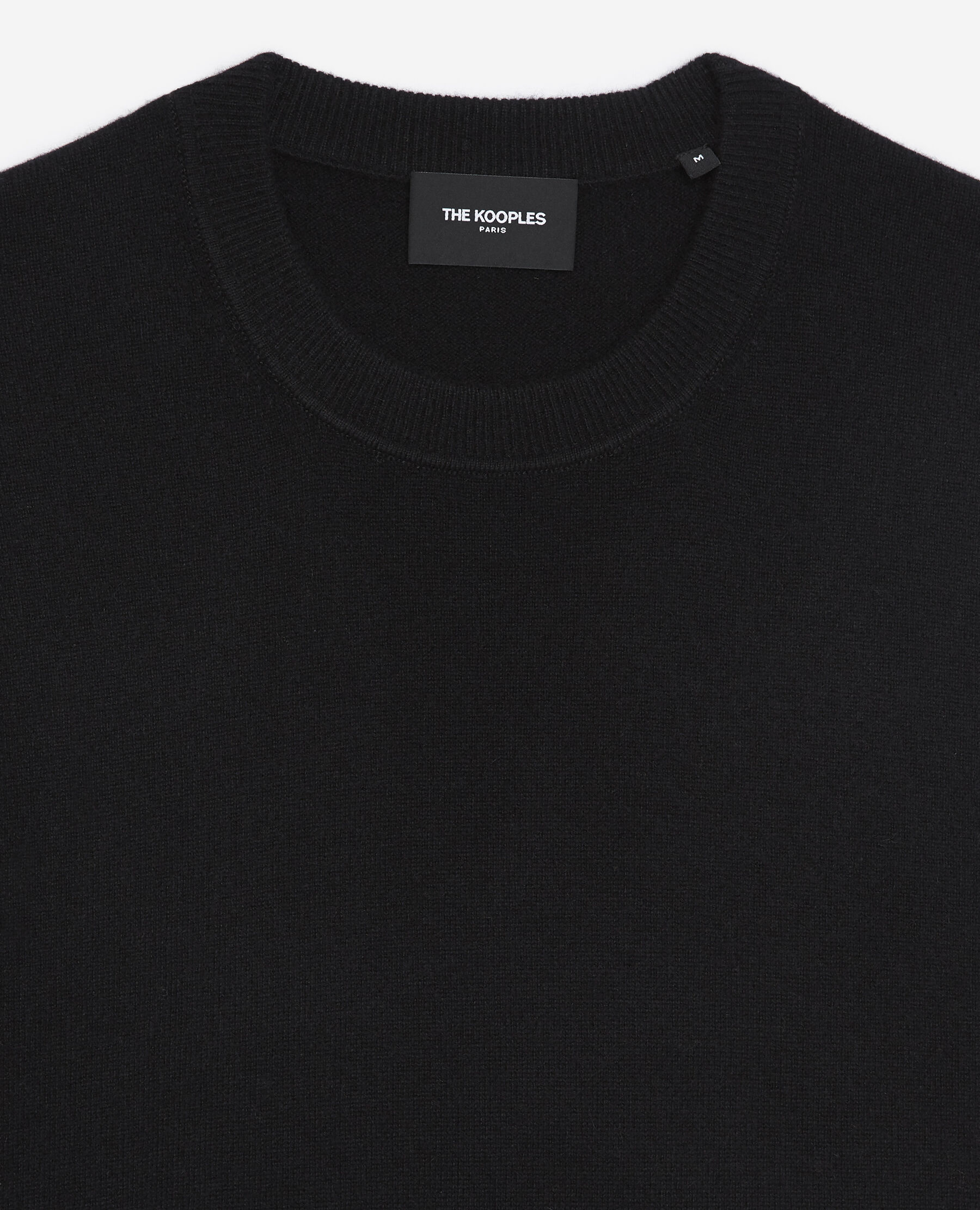 Short sleeve black cashmere top sweater
