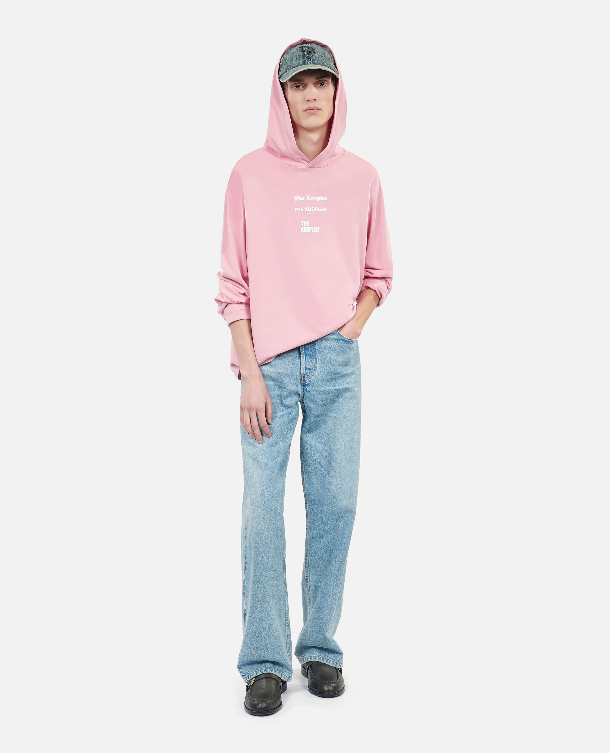 Pink hooded t shirt discount