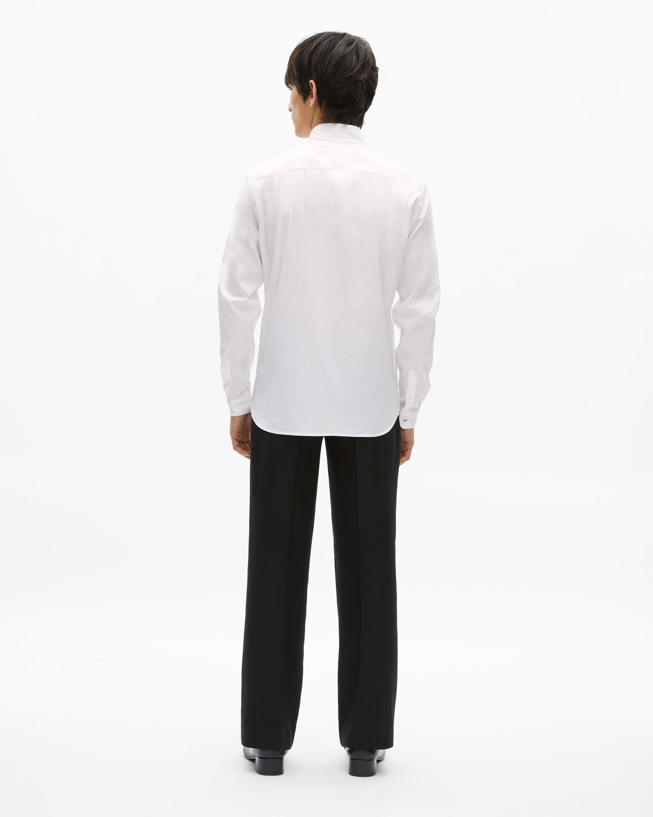 The Kooples HERREN WHITE elegantes weißes hemd in streifenoptik