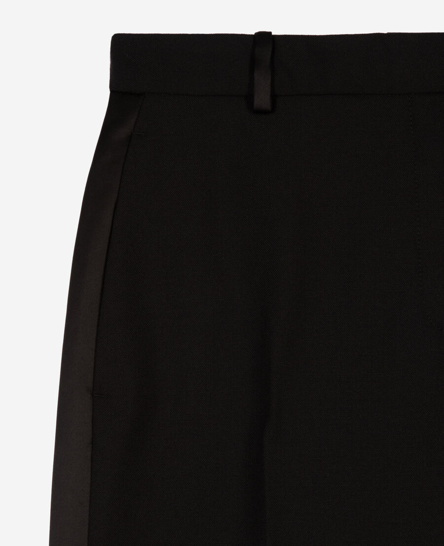 The Kooples WOMEN BLACK black wide-leg tuxedo pants