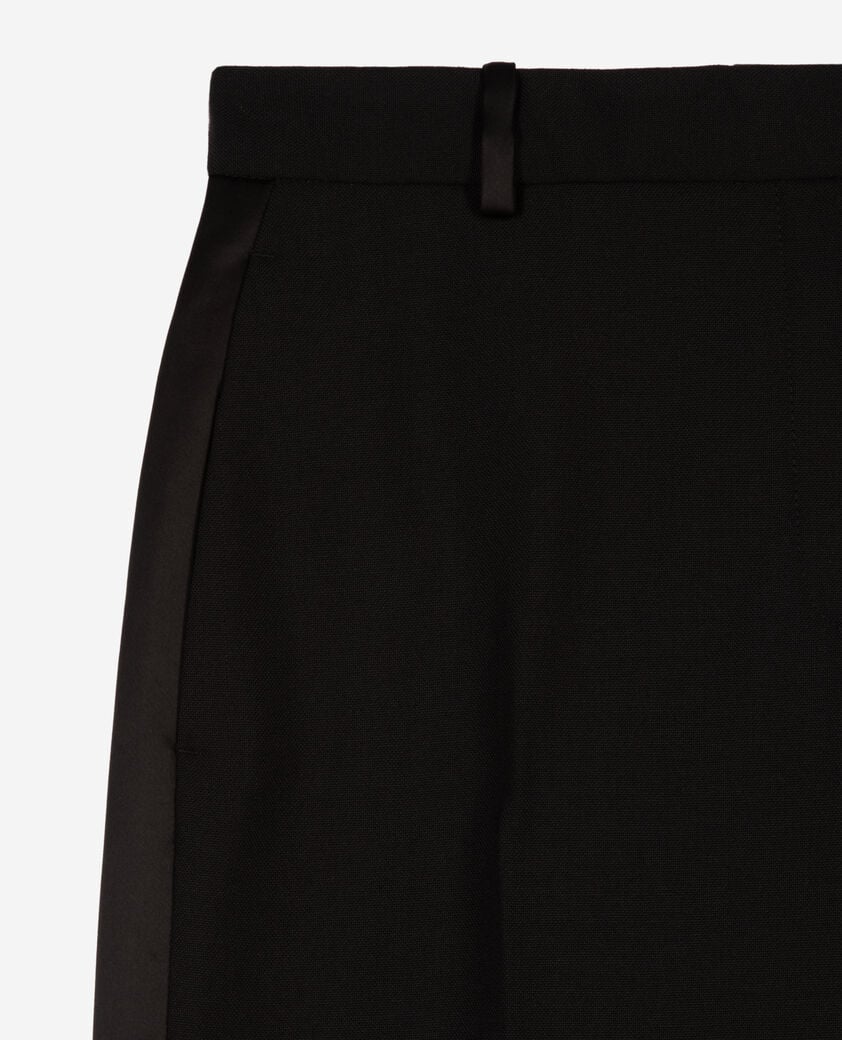 The Kooples WOMEN BLACK black wide-leg tuxedo pants