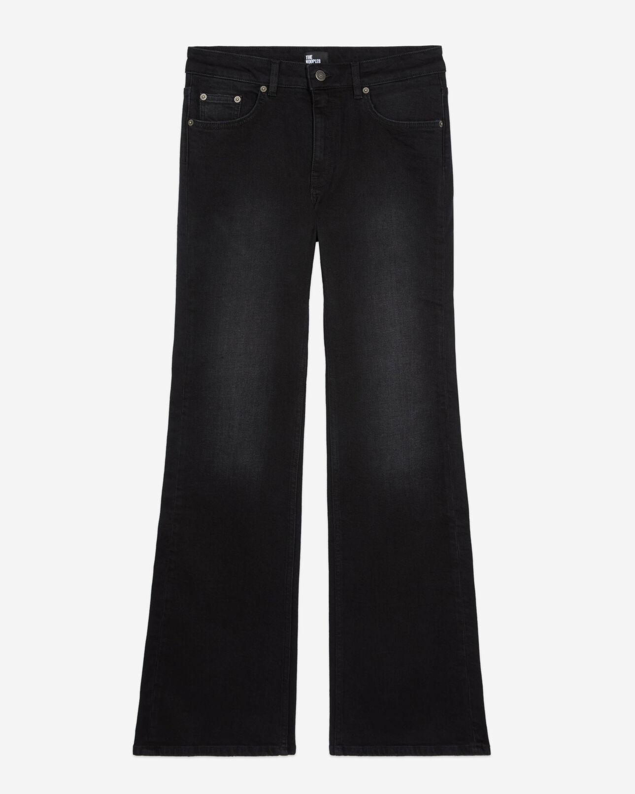 The Kooples WOMEN BLACK WASHED black flare jeans