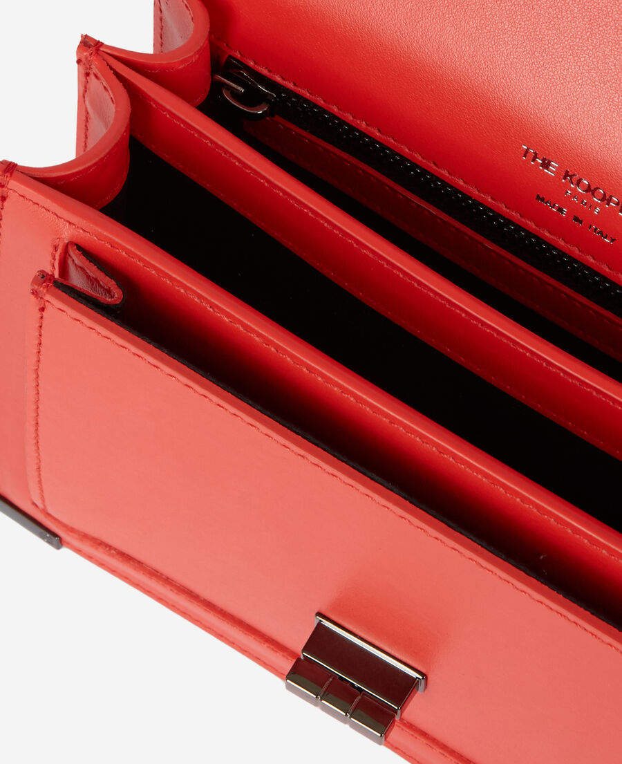 sac emily small en cuir orange