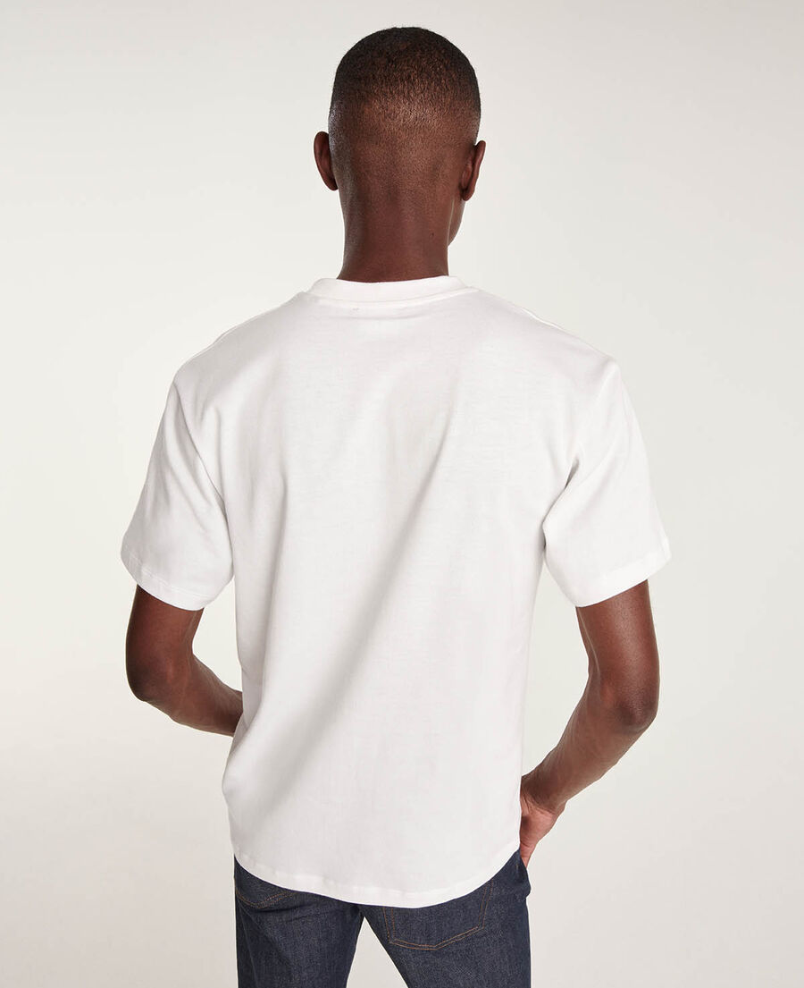 white cotton t-shirt with printed logo
