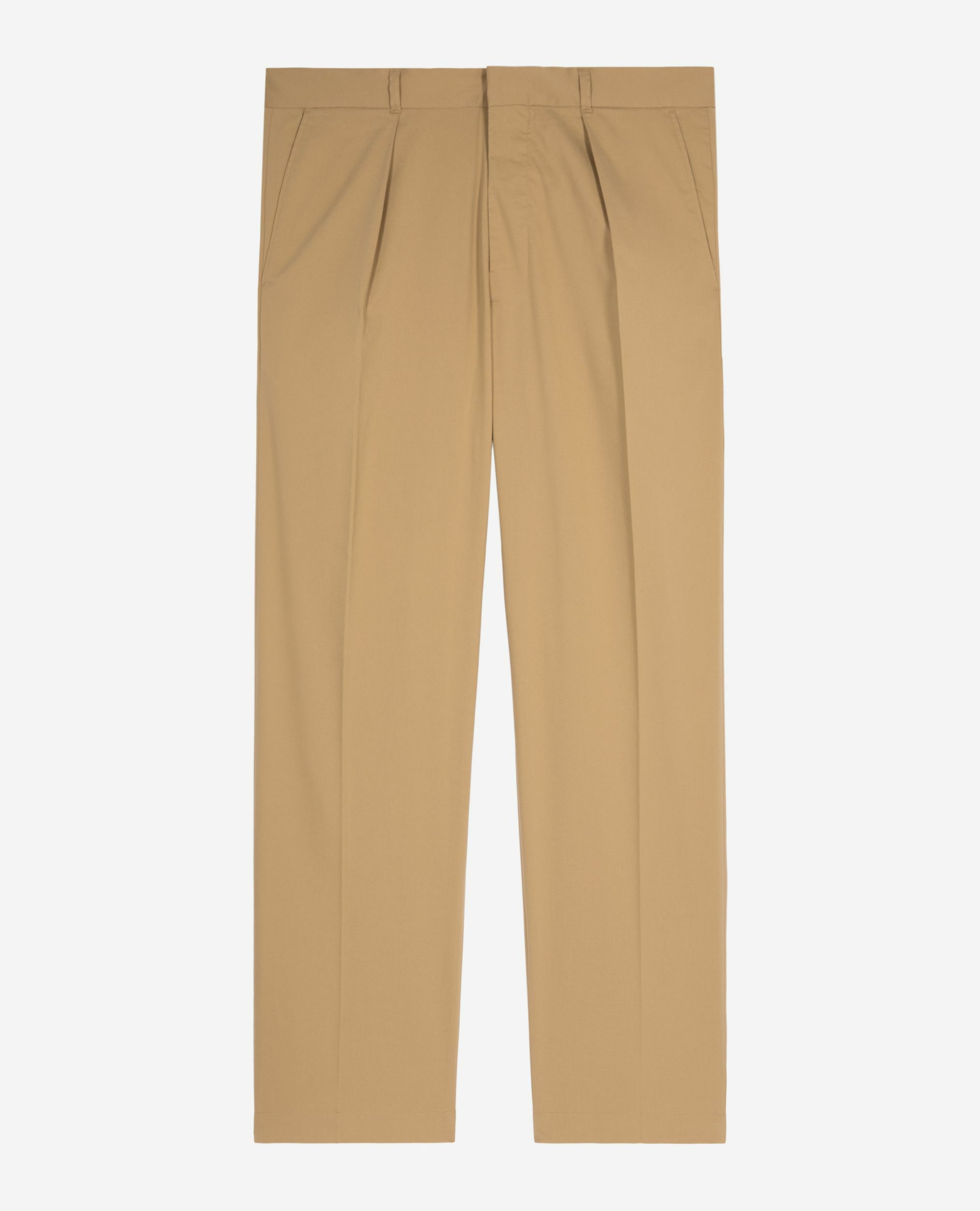 Beige pleated pants, BEIGE, hi-res image number null