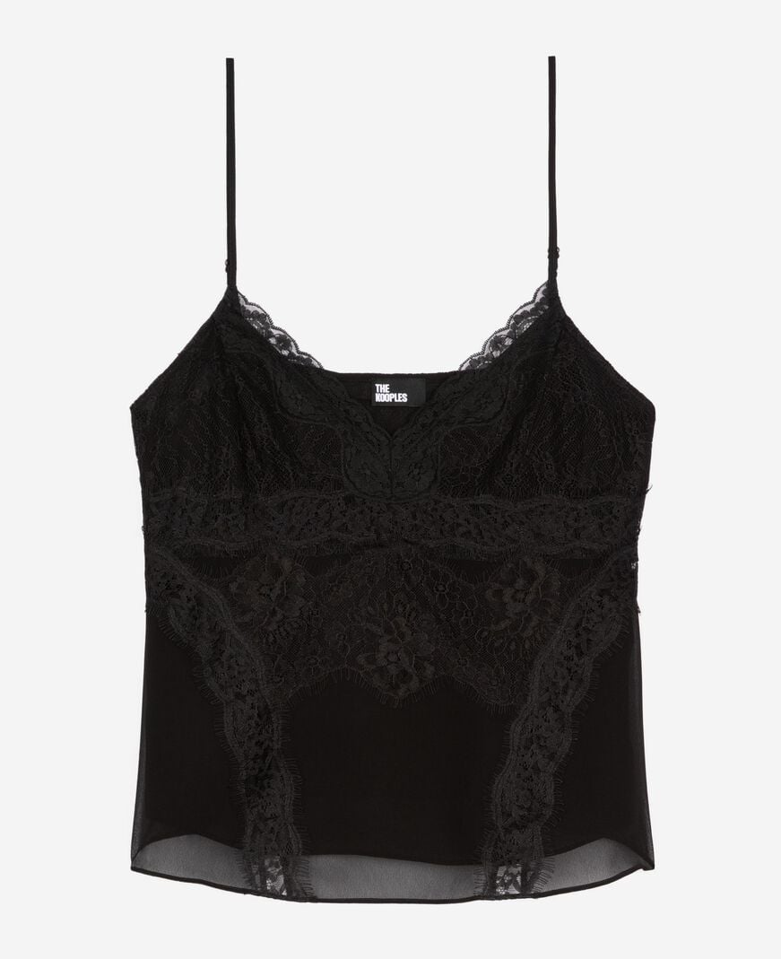 The Kooples WOMEN BLACK black lace camisole