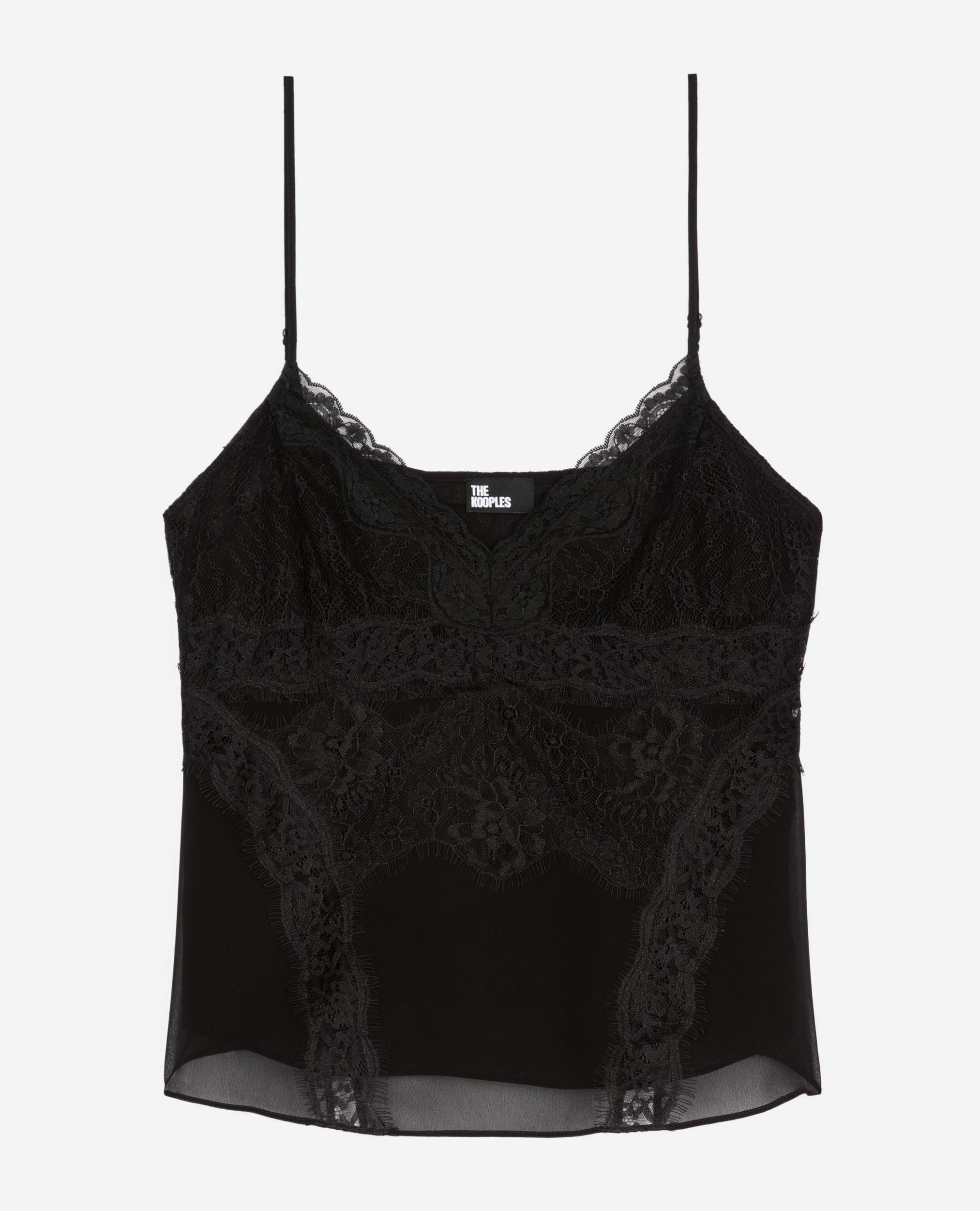 Black lace camisole, BLACK, hi-res image number null