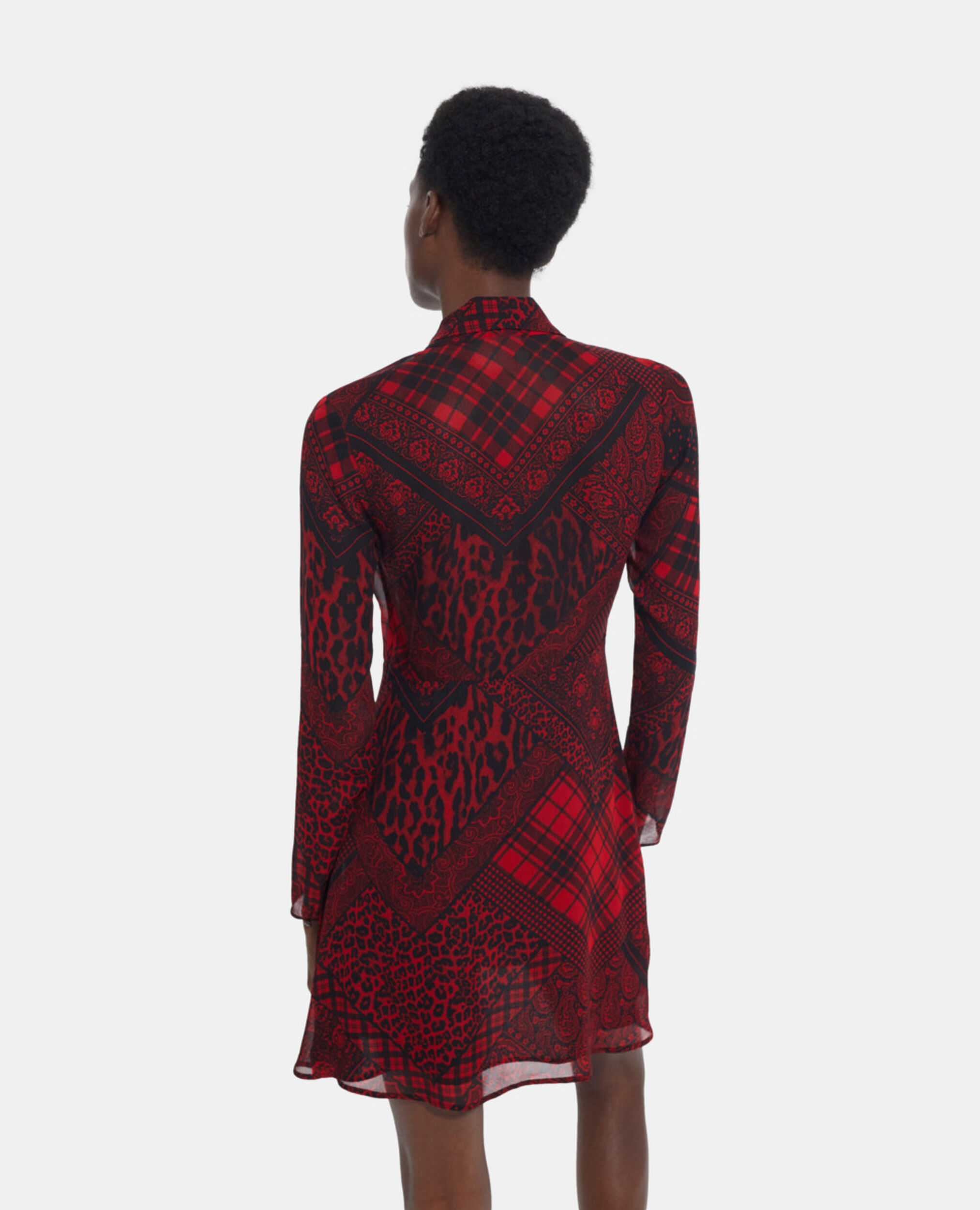 Robe courte imprimée rouge, RED / BLACK, hi-res image number null